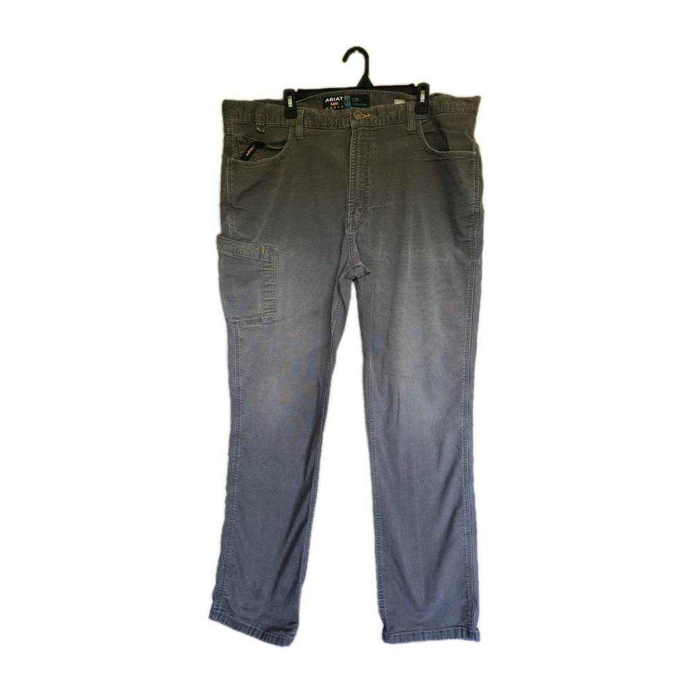Ariat Rebar M7 DuraStretch Work Pants Men's 42x32 (Measures 41x31) Grey Durastr